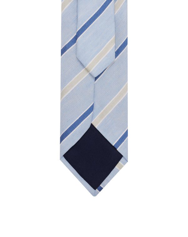 Cravate à rayures Bleu ciel